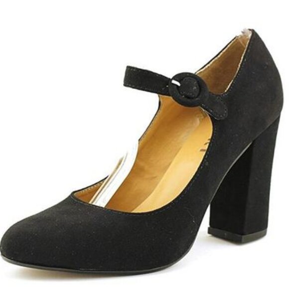*SALE*  Report Women's Lecrone Mary Jane Suede Black, 7.5M--1986 - Picture 1 of 5
